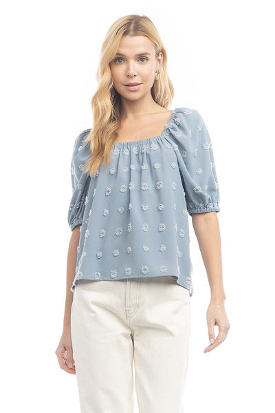 Off Shoulder Blouse With Shoulder Elastic Band