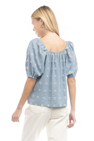 Off Shoulder Blouse With Shoulder Elastic Band