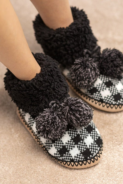 Buffalo Plaid Bootie Slippers