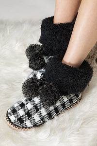 Buffalo Plaid Bootie Slippers