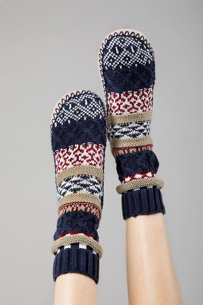 Knit Nordic Slipper Sock Boot