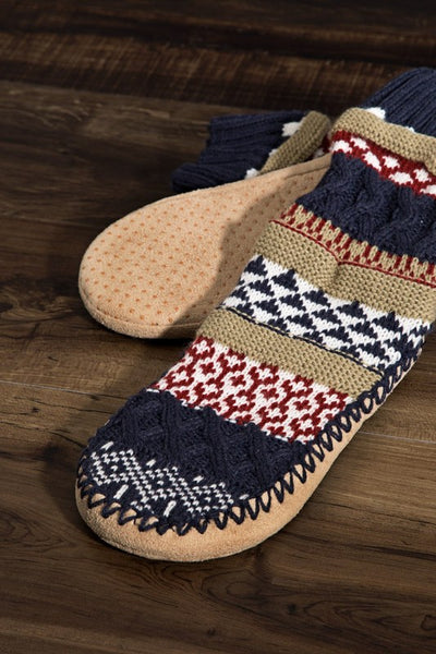 Knit Nordic Slipper Sock Boot