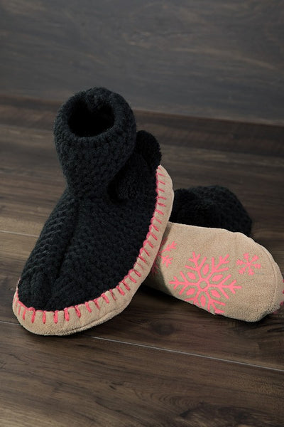 Hand knitted Snowflake Slipper