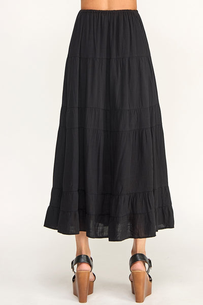 Linen Blend Maxi Skirt