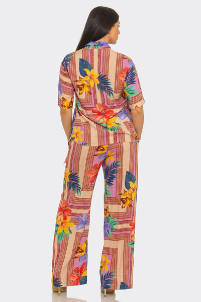 Breathable Floral Print Pants