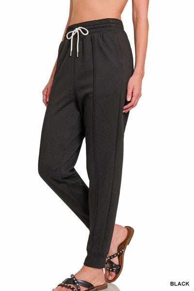 Modal Mix Scuba Drawstring Jogger Pants