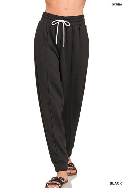 Modal Mix Scuba Drawstring Jogger Pants