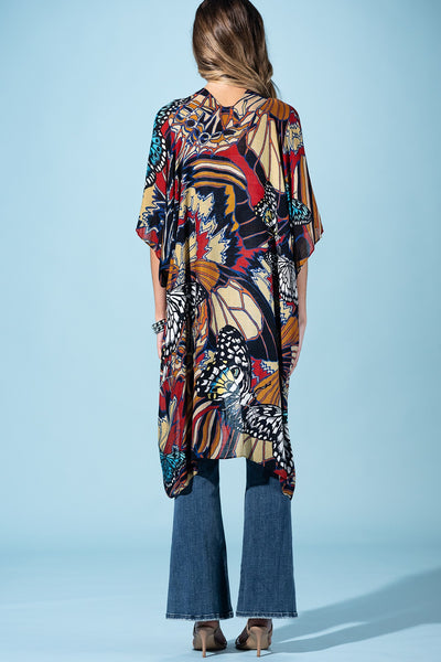 Midnight Monarch Summer Kimono