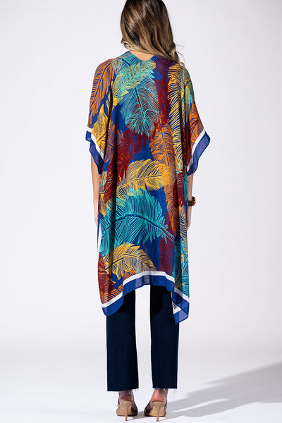 Abstract Feather Summer  Kimono