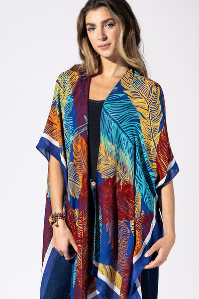 Abstract Feather Summer  Kimono