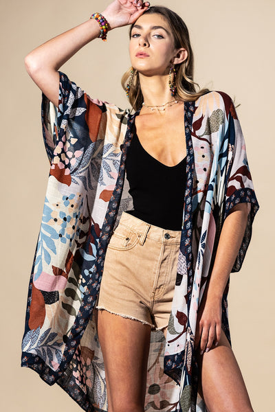 Botanical Floral Summer Kimono