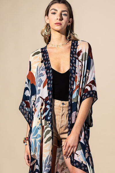 Botanical Floral Summer Kimono