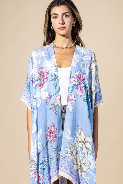 Blue Drift Summer Kimono