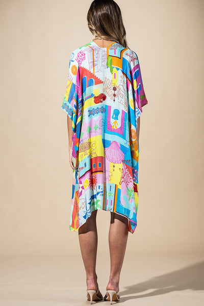 Coastal Pop Summer Kimono