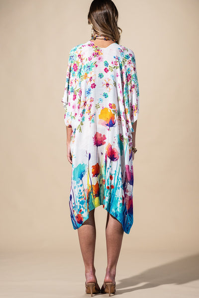 Wildflower Splash Summer Kimono