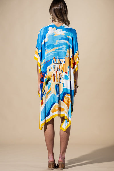 Santorini Horizon Summer Kimono