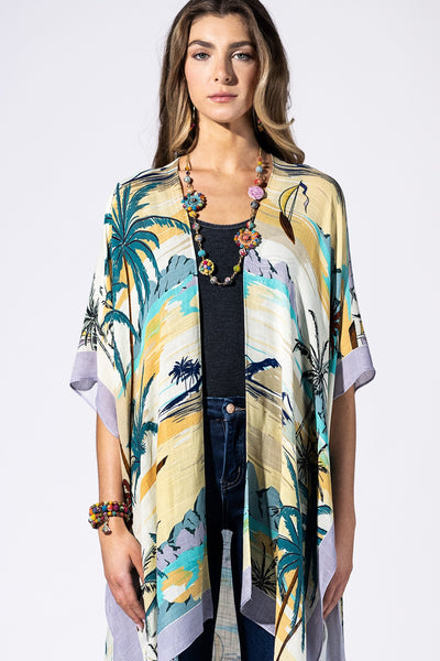 Maui Palm Summer Kimono