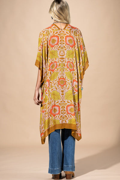 Vintage Floral Print Summer Kimono