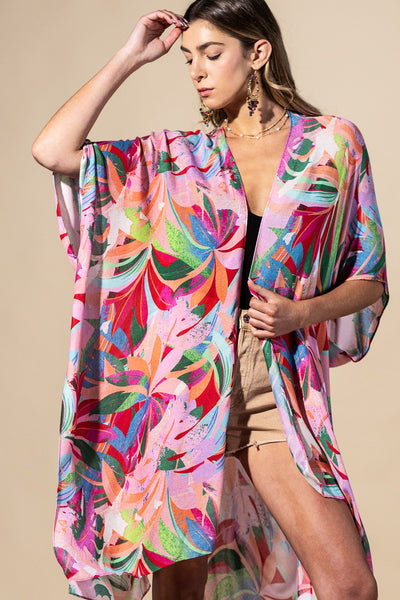 Lush Botanical Summer Kimono