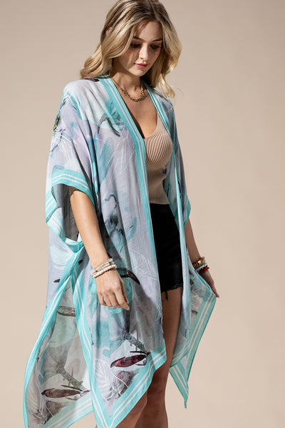 Aqua Multi Summer Kimono