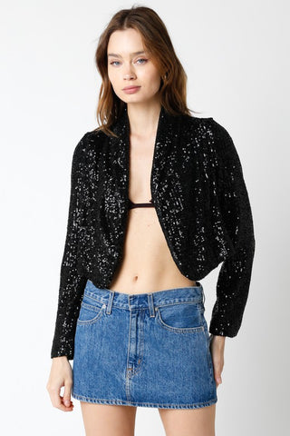 Courtney Sequin Mini Blazer