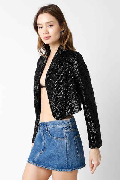 Courtney Sequin Mini Blazer