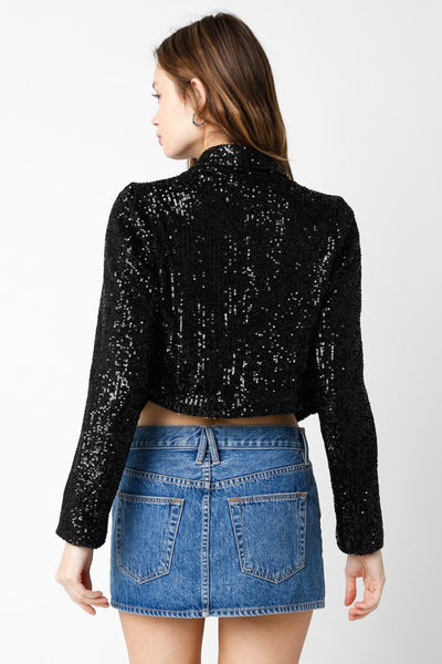 Courtney Sequin Mini Blazer