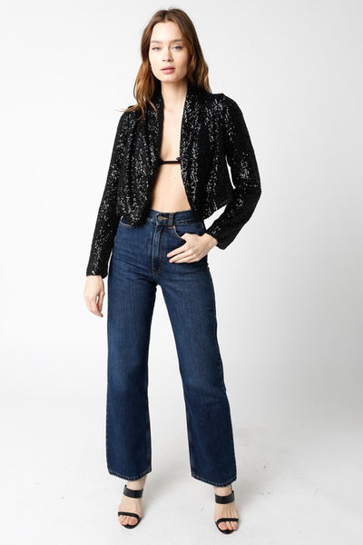 Courtney Sequin Mini Blazer