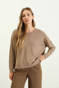 Soft Extended Shoulder Knit Sweater