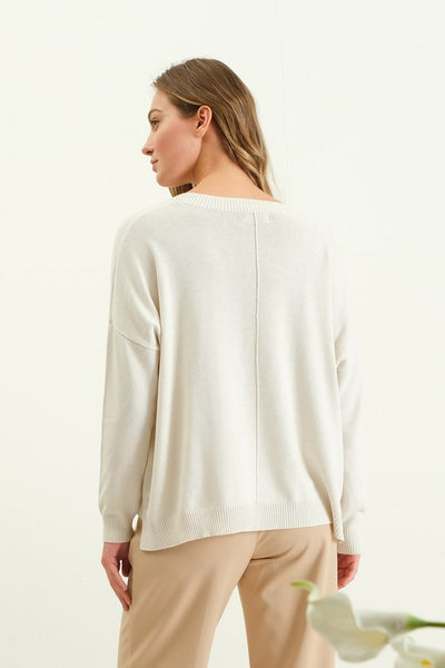 Soft Extended Shoulder Knit Sweater