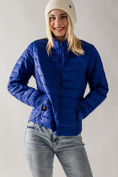 Foldable Ultra Lightweight Padded Thermal Zip Up Jacket