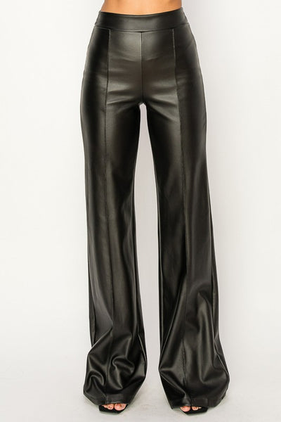 Stretch PU Faux Leather HighWaisted Pants