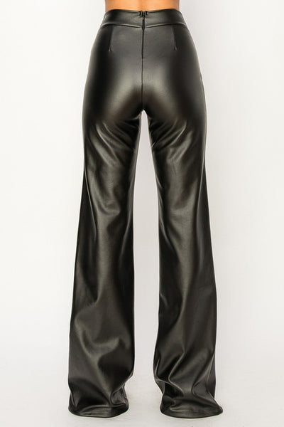 Stretch PU Faux Leather HighWaisted Pants