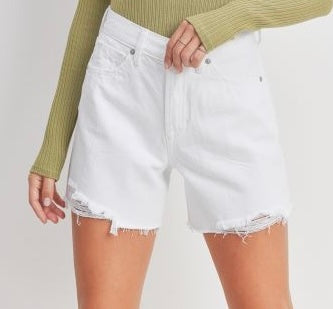 Denim Short Boyfriend de Tiro Alto