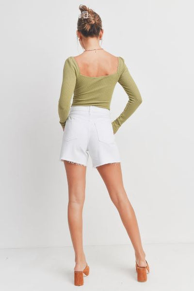 Denim Short Boyfriend de Tiro Alto
