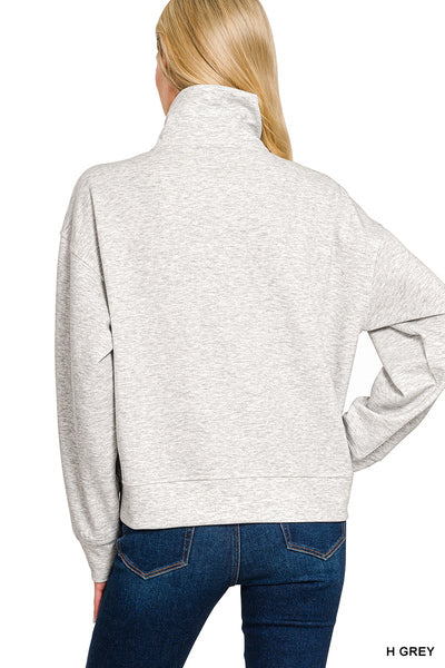 Modal Mix Scuba Half Zip Pullover