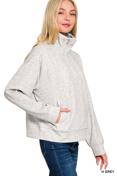 Modal Mix Scuba Half Zip Pullover