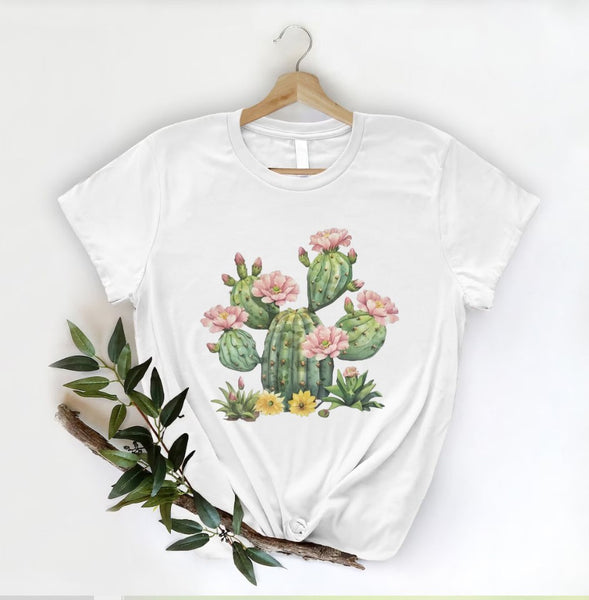 Cotton Stretch Cactus Tee