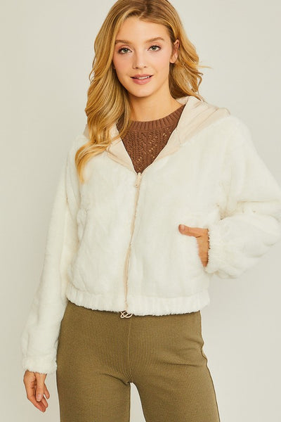 Faux Fur + WindBreaker Reversible Jacket