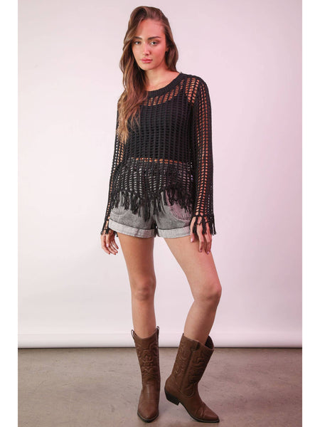 Crochet Long Sleeve Top