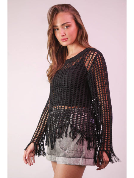 Crochet Long Sleeve Top