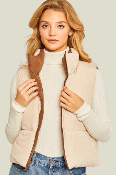 Puffer Solid Reversible Vest