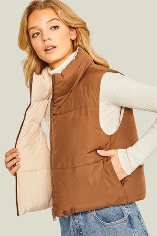Puffer Solid Reversible Vest