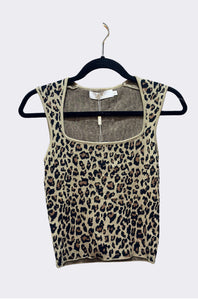 Knit Leopard Sleeveless Top