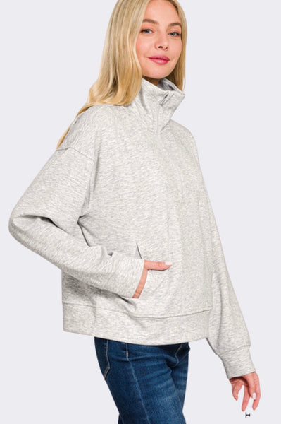 Modal Mix Scuba Half Zip Pullover