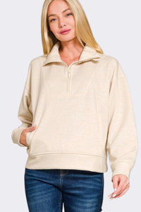 Modal Mix Scuba Half Zip Pullover