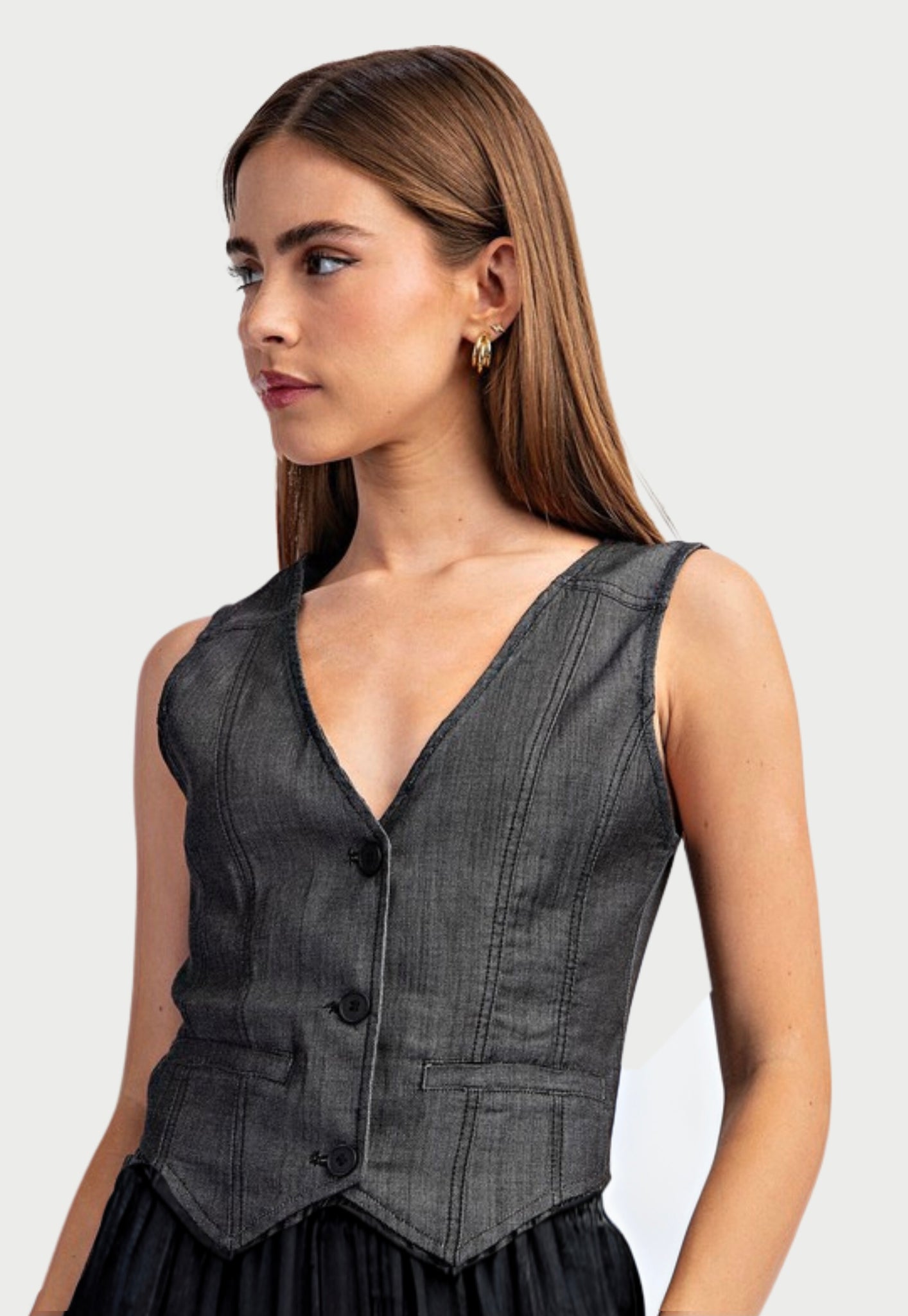 Tencel Denim Vest