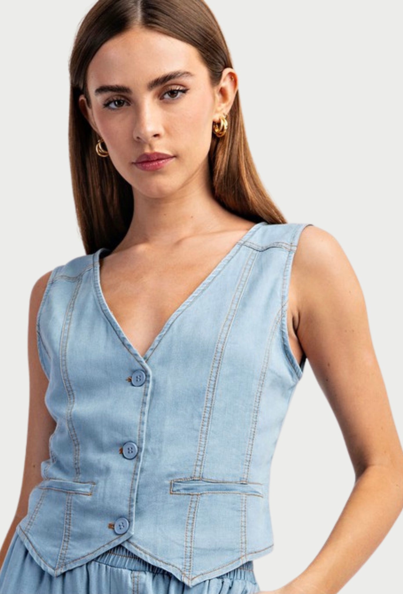 Tencel Denim Vest