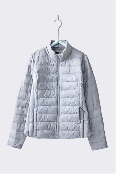 Foldable Ultra Lightweight Padded Thermal Zip Up Jacket