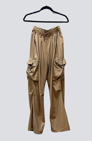 Faux Leather Cargo Pants